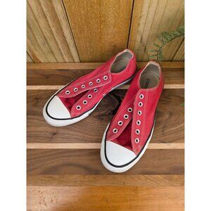 Vintage Converse Chuck Taylor All Star Red Canvas Slip-On Sneakers  Mens 7 / Wom